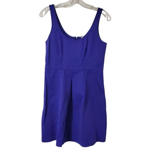Ann Taylor Loft Size 0 Summer Dress Sapphire Blue Sleeveless Sheath - Picture 1 of 12